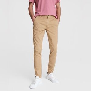 Rag & Bone Fit 1 Stretch Twill Chinos in Cornstalk Khaki Tan, Men’s size 36x30